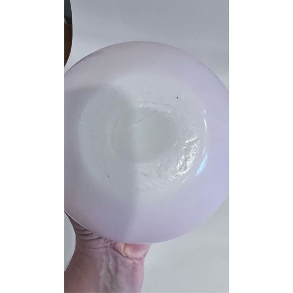 FENTON VINTAGE OMBRE PINK SATIN CRIMPED ROSE BOWL - Picture 8 of 9